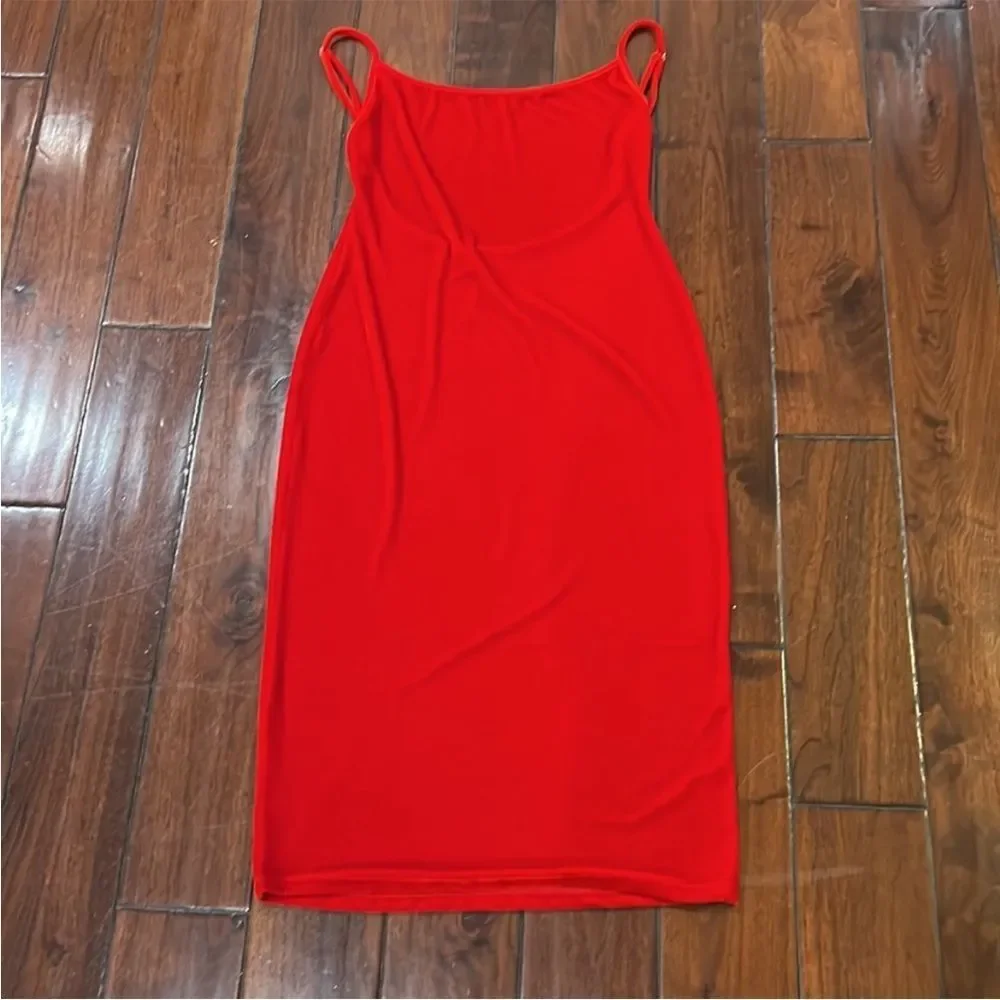 New Reformation‎ Merel Velvet Midi Dress Red Scoop Back Adjustable Strap Sz XS